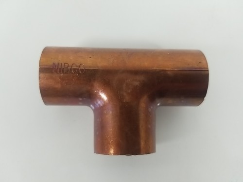 1" Copper Tee T Sweat Solder Pressure Fitting NIBCO New 1 Inch
