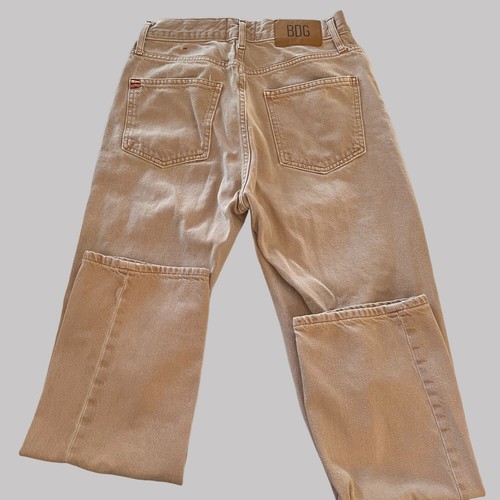 BDG Jeans Juniors Actual Size 26x28 Beige Zip Up Pullon Button Up Straight Leg - Picture 2 of 18