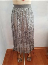 Tandem Lace Wickelrock Size XS Grau Spitzenrock Transit Langer Rock Vintage 