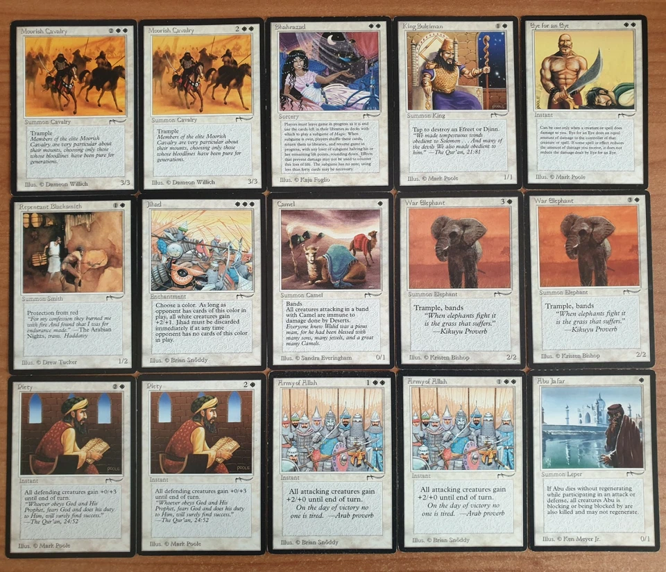 Arabian Nights 1993 - Full Set (92 Cards) - Magic The Gathering - MTG - Immagine 2 di 4