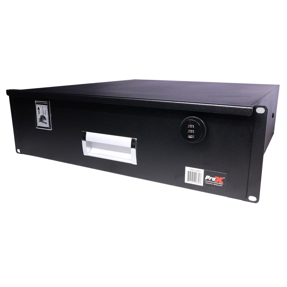 ProX T-3RD-18 Heavy Duty 18" Deep 3U Metal Locking Rackmount Drawer For 19" Rack - Image 3 of 4