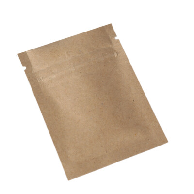 100 2.3x3'' Flat Kraft Mylar Mini Snack Storage Zipper Seal Lock Packaging Bags