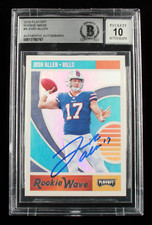 Josh Allen Signed 2018 Playoff Rookie Wave #4 - Autograph Grade Beckett 10 - Roo