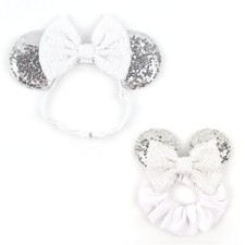 Newborn Bows for Girls Toddler Hair Bows Elastic Adjustable Headband Mouse Ea...