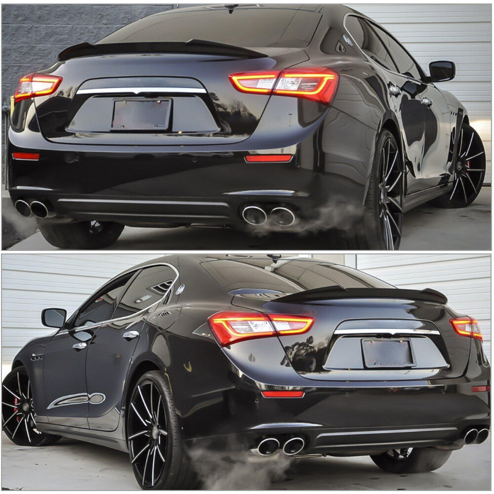  Fit For Maserati Ghibli Sedan 2014-21 Real Carbon Rear Trunk Spoiler Boot Wing