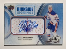 2016-17 UD Ice Rinkside Signings JESSE PULJUJARVI Rookie Auto Card# RS-JP