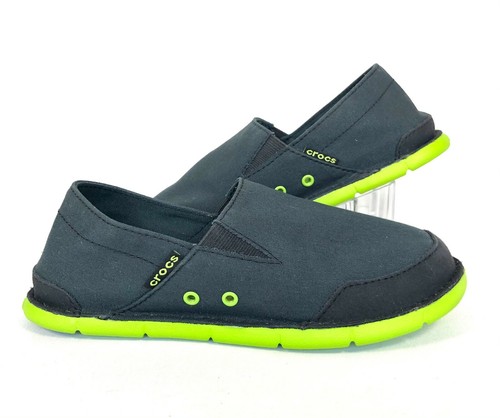 crocs canvas slip ons