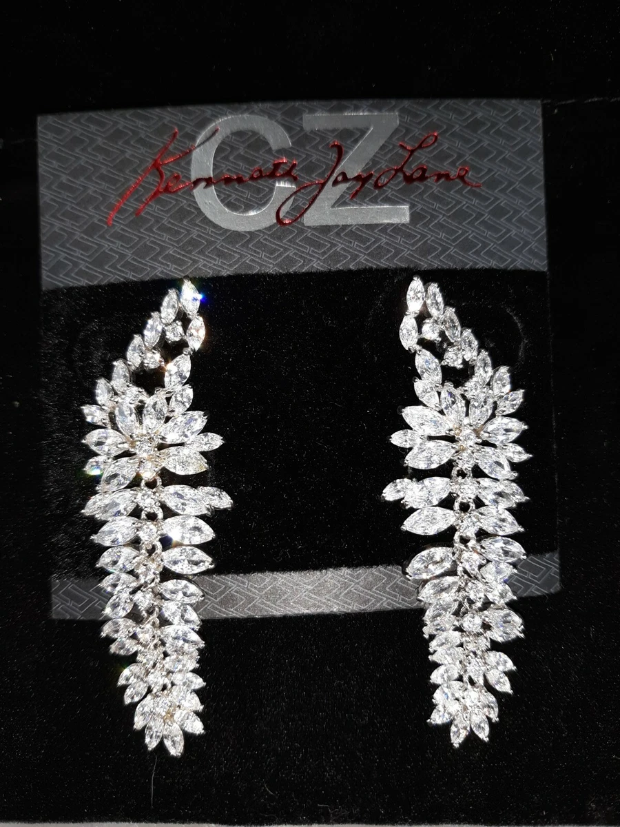 Kenneth jay lane cz earrings deals