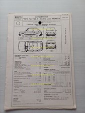 Moretti Fiat 126 Lusso 1974 scheda omologazione DGM Motorizzazione Facsimile