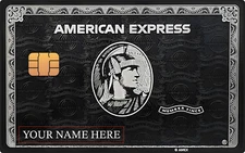 Custom AE Express Black Card Skin (2-Pack) | Front & Back Skin