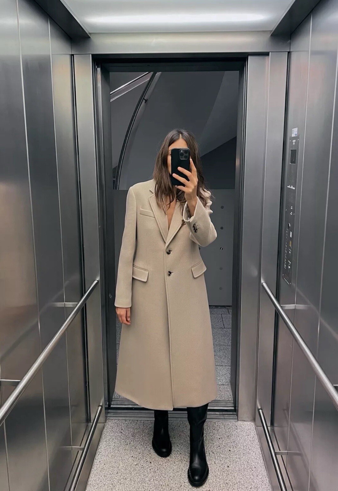 ALTRA CAPPOTTO ADERENTE MISTO LANA ZARAZW COLLECTION BEIGE FW24 TAGLIA XL REF. 8089 753