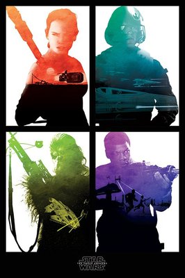 Poster STAR WARS 7 - Rebel Blocks 4 Pics- The Force Awakens ca60x90cm NEU 58644