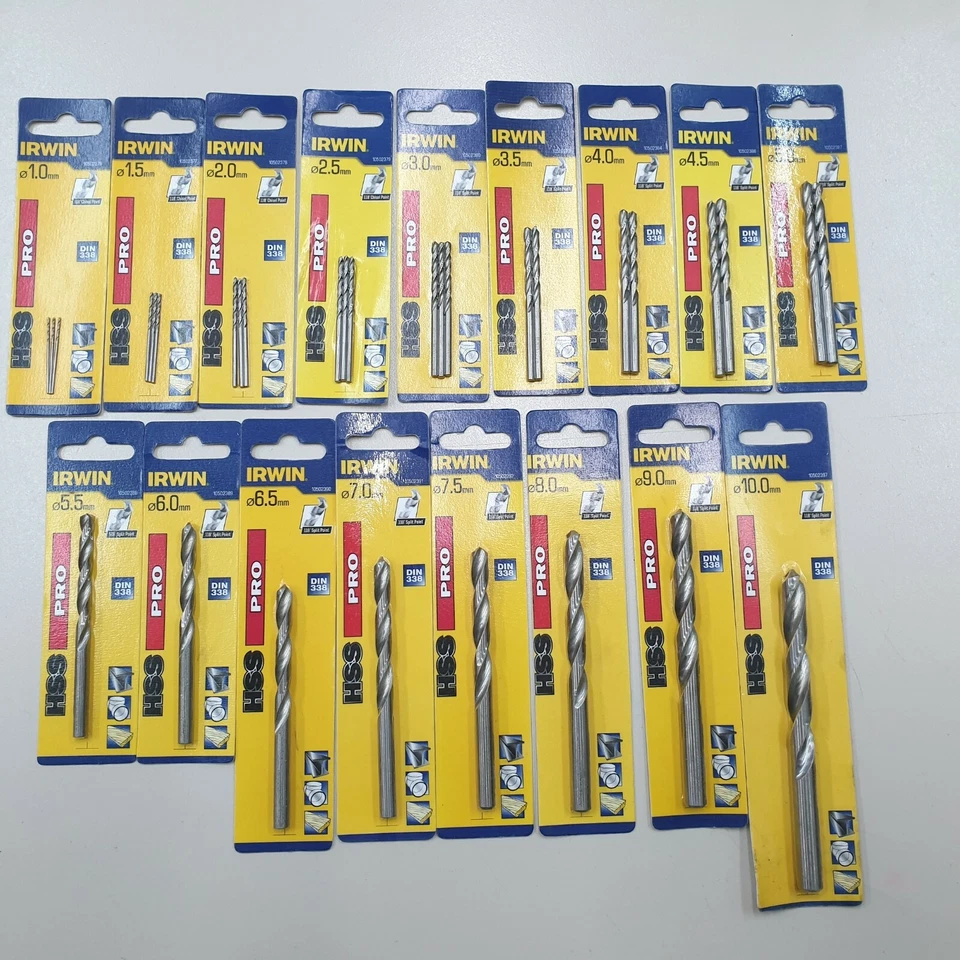 Stahl Bohrer IRWIN HSS PRO einzel oder Set , von 1 - 10