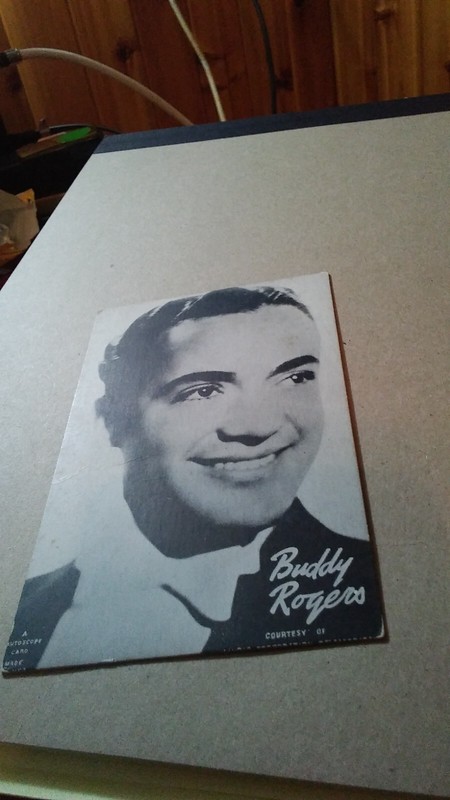 Arcade card -- Movie actor and musician Buddy Rogers
