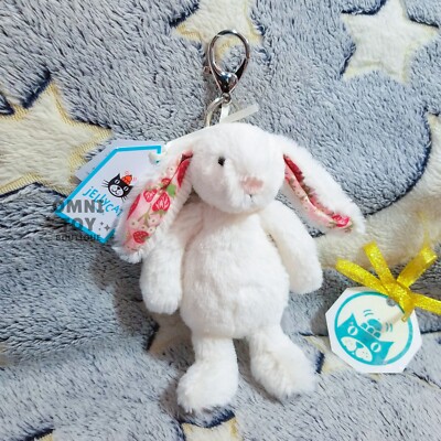 AUTHENTIC Jellycat Blossom Cream Bunny Berry Strawberry Bag Charm