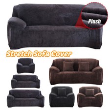 Stretch Plush Thick Sofa Covers 1 2 3 4 Seater Couch Chair Slipcovers Protector