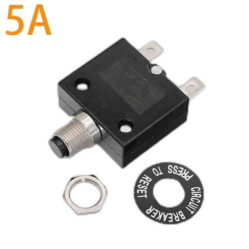 3x Universal 5-50 Amp Drucktaster Thermo Leitungsschutzschalter 12-50V DC 125-250V NEU - Bild 5 von 30