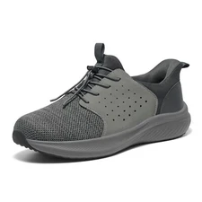 HEEZ Men Slip-in Fashion Sneakers Breathable Casual Athletic Tennis Walking Shoe
