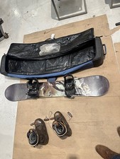 Snowboard, Snowboard bag, Bindings and Boots size 11.5