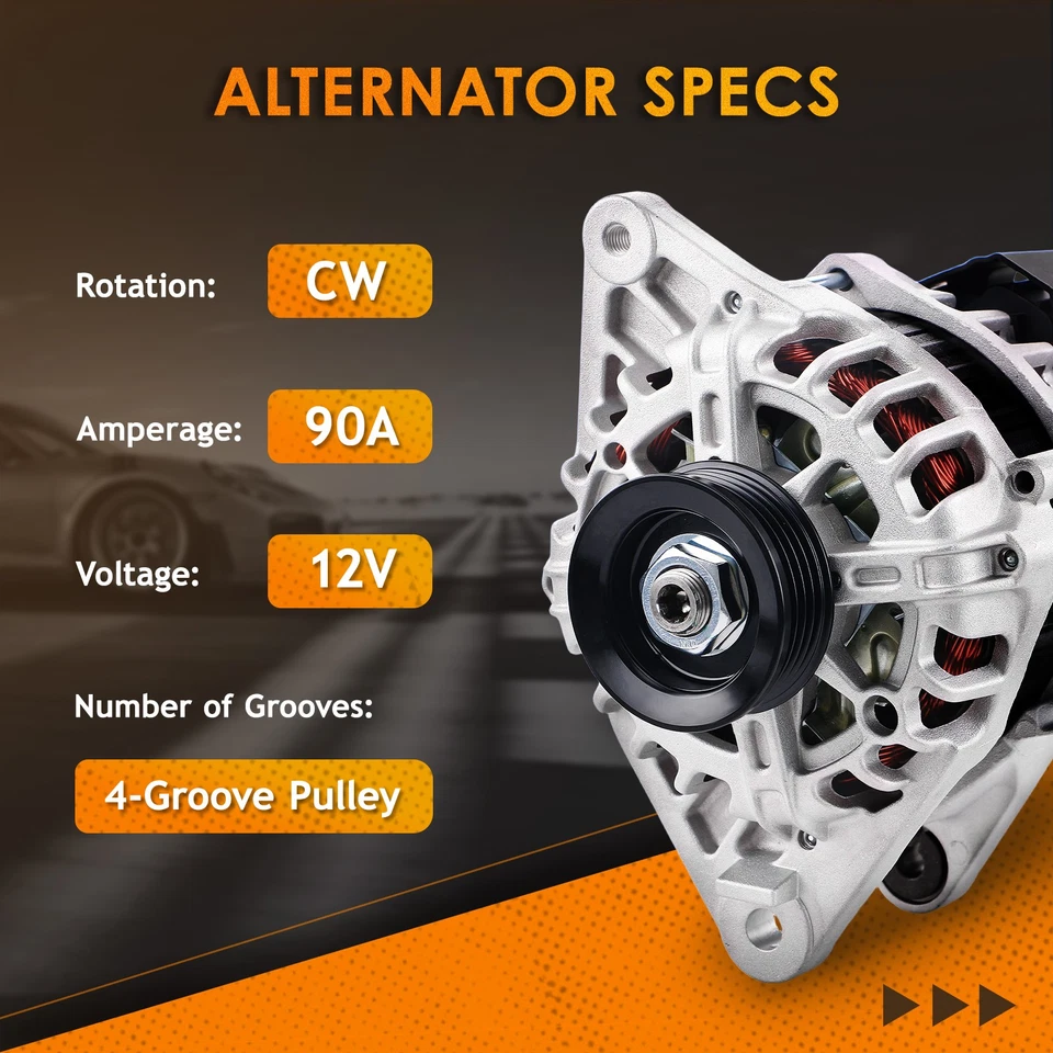 New Alternator for 07-12 Hyundai Elantra 07-09 Kia Spectra Spectra5 10-11 Soul Foto 4 de 4