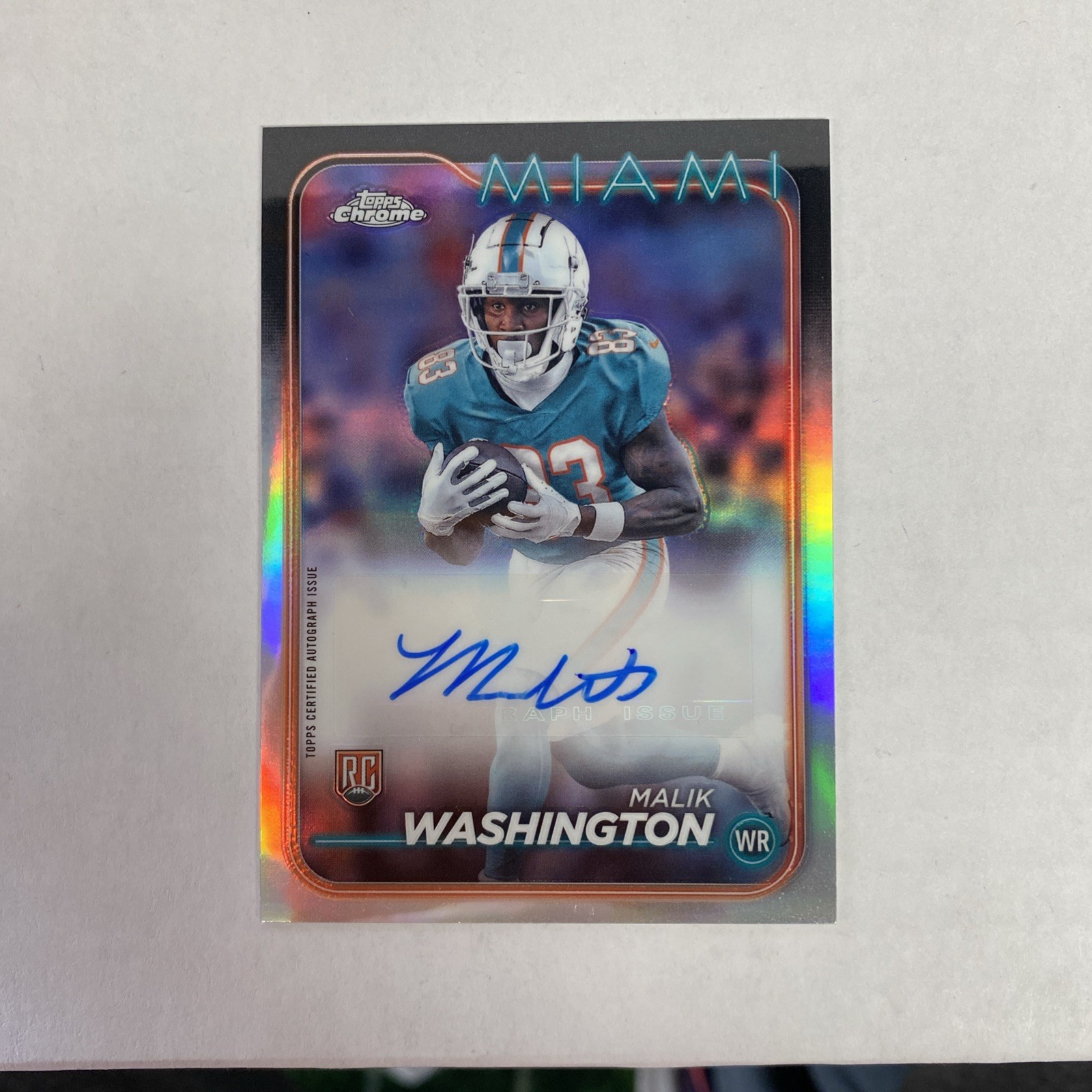 Malik Washington Topps Chrome Rookie Autographs Variations #RAMWA Base