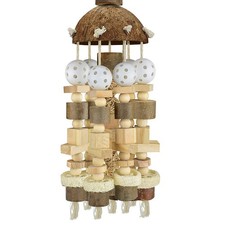 Bird Parrot Toy, Parrot Toy Natural Wooden Blocks Bird Chewing Toy Parrot5239