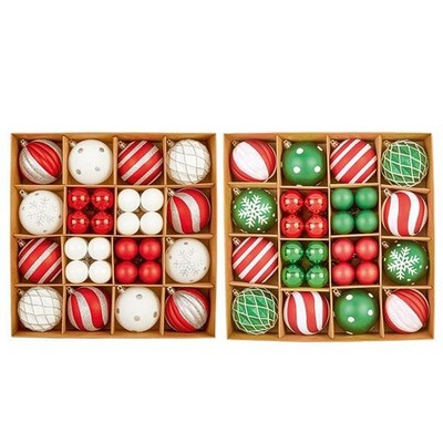Premier - 44 Piece Multi Finish Baubles, Boxed