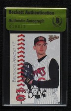BAS 1998 Carolina Mud Cats Bronson Arroyo #1 Beckett Auth Sticker Auto ow6