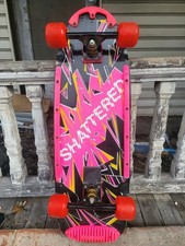 Skateboard vintage anni 80 Valterra frantumato rosa caldo skatejoy ottime condizioni😃😍😎