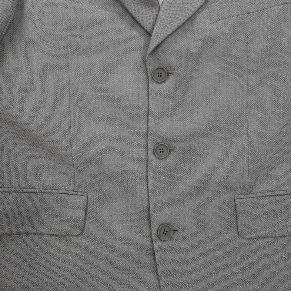 Traje Yves Saint Laurent Para Hombre Grande Gris 44R 34 Pantalones 2 Piezas 100% Lana Worsted Foto 4 de 4