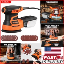 Versatile Random Orbital Sander - 13000 RPM & 12 Sandpapers for Perfect Finishes