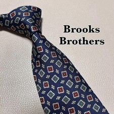Brooks Brothers tie, striped, dotted, checked, navy color.