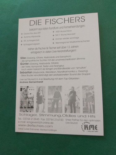 Die Fischers , Musik , Autogrammkarte - Picture 2 of 2