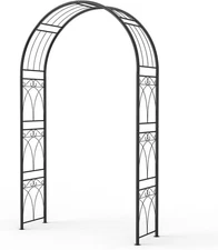 Heavy Duty Metal Garden Arbors With Trellis for Climbing Flowers Vines Outdoor