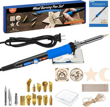 Wood Burning Kit, 23Pcs Burner Tool for Beginners with Adjustable Temperature 20