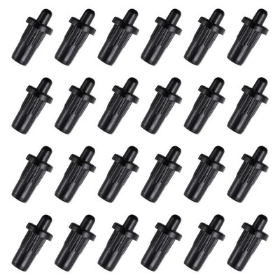 24pcs Cabinet Door Repair Pins 7.5mm Black, Plastic, 25 x 11mm, for Mö...