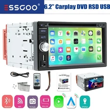 6.2" 2 DIN Carplay Stereo CD DVD Player Android Auto FM AM RDS Radio Bluetooth