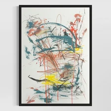 Original Mixed Media Abstract Art Painting 18x24 “Ancient King" Signed