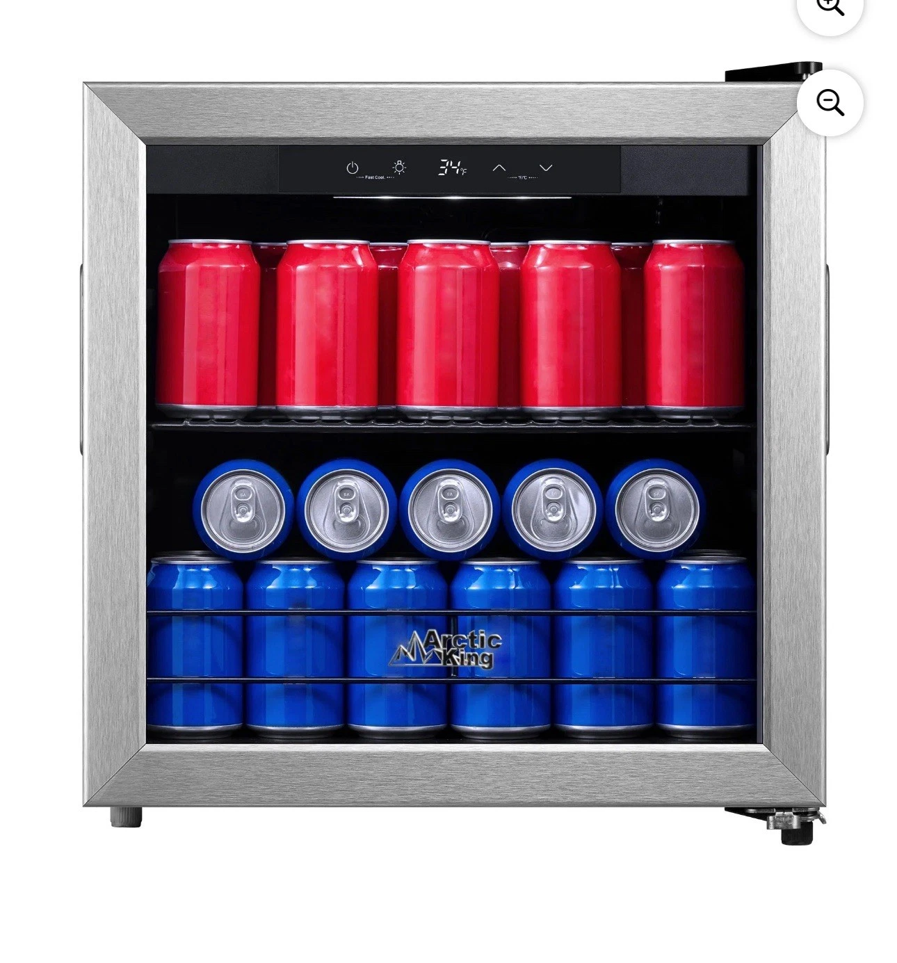 Arctic King ARV48B1AST 48-Can Beverage Fridge & Cooler w/ Electrical Control NEW