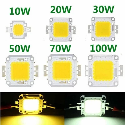LED Chip COB 10W 12V / 20W 30W 50W 70W 100W Bulb Floodlight 24V-36V - Image 1 of 4