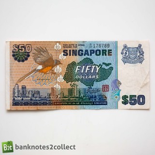 SINGAPUR: 1 x 50 Singapur Dollar Banknote.