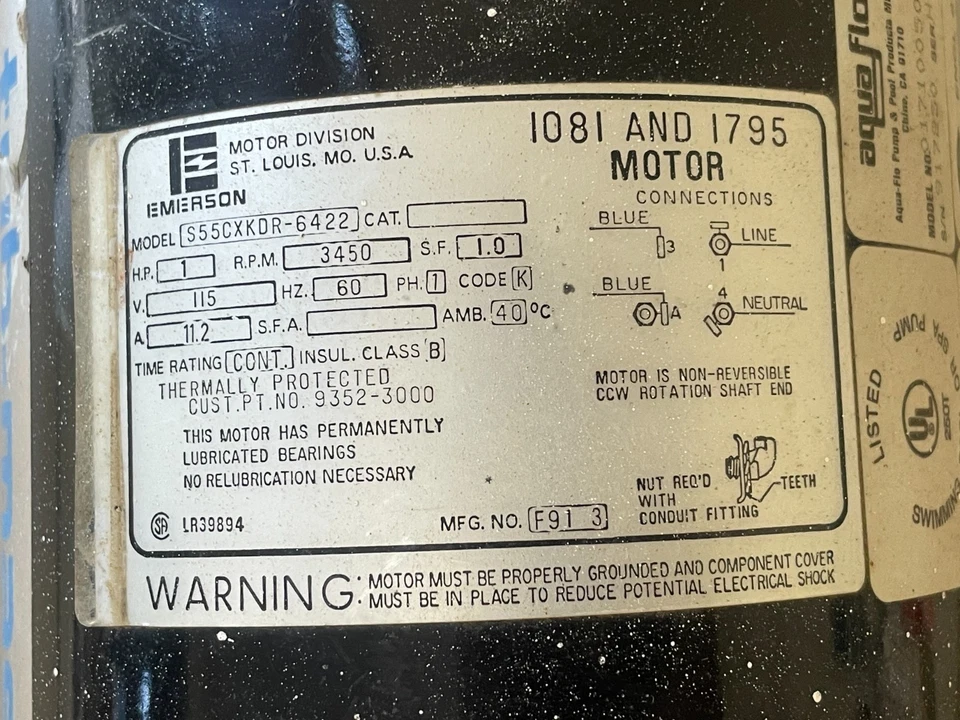 Tub-Master Whirlpool Bath Pump Spa & Hot Tub Replacement Part Motor Assembly - Image 4 of 4