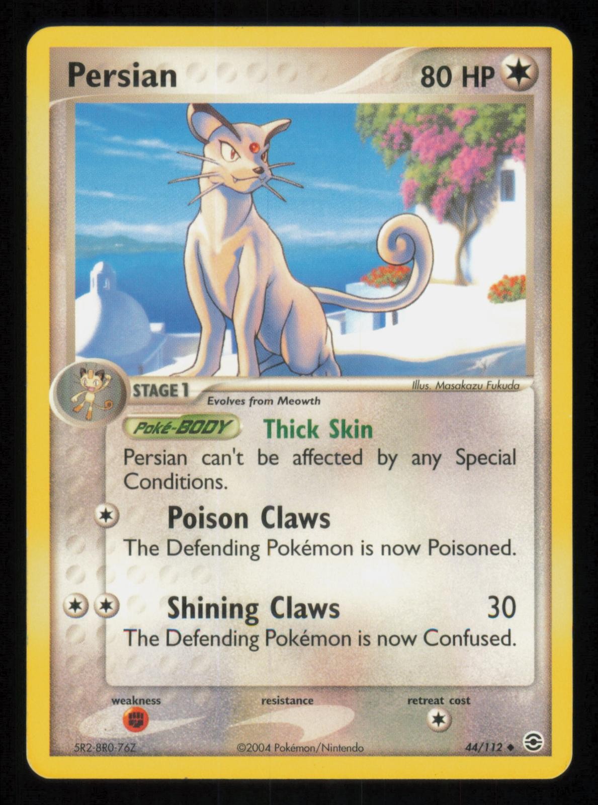 PERSIAN 44/112 UNCOMMON FIRERED & LEAFGREEN LP POKEMON