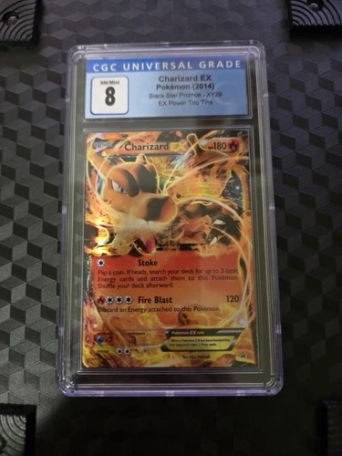 CGC 8 CHARIZARD EX XY29 BLACK STAR PROMOS POWER TRIO TIN POKEMON NM/ MINT