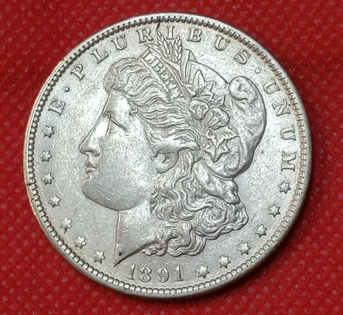 1891-O Morgan Silver Dollar AU