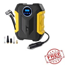 Digital Air Compressor for Car Auto Pump Portable Tire Inflator with LED Ligh...