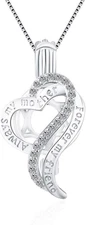 925 Sterling Silver Heart Twisted Love Cage Pendants Crafting Charm for DIY Neck