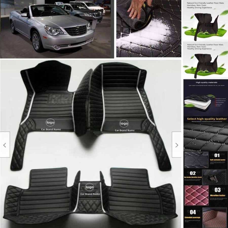 For Chrysler Sebring Car Floor Mats Auto Carpets All Weather Waterproof Foto 2 de 4