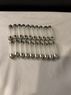 Lot Of (20) T-3 1/4 24V/5W Xelogen Festoon Lamp Car Dome Auto Interior Cabinet