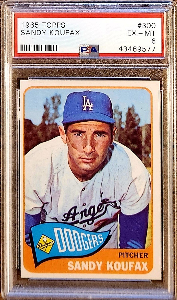 1965 Topps #300 Sandy Koufax PSA 6 EX-MT Dodgers HOF